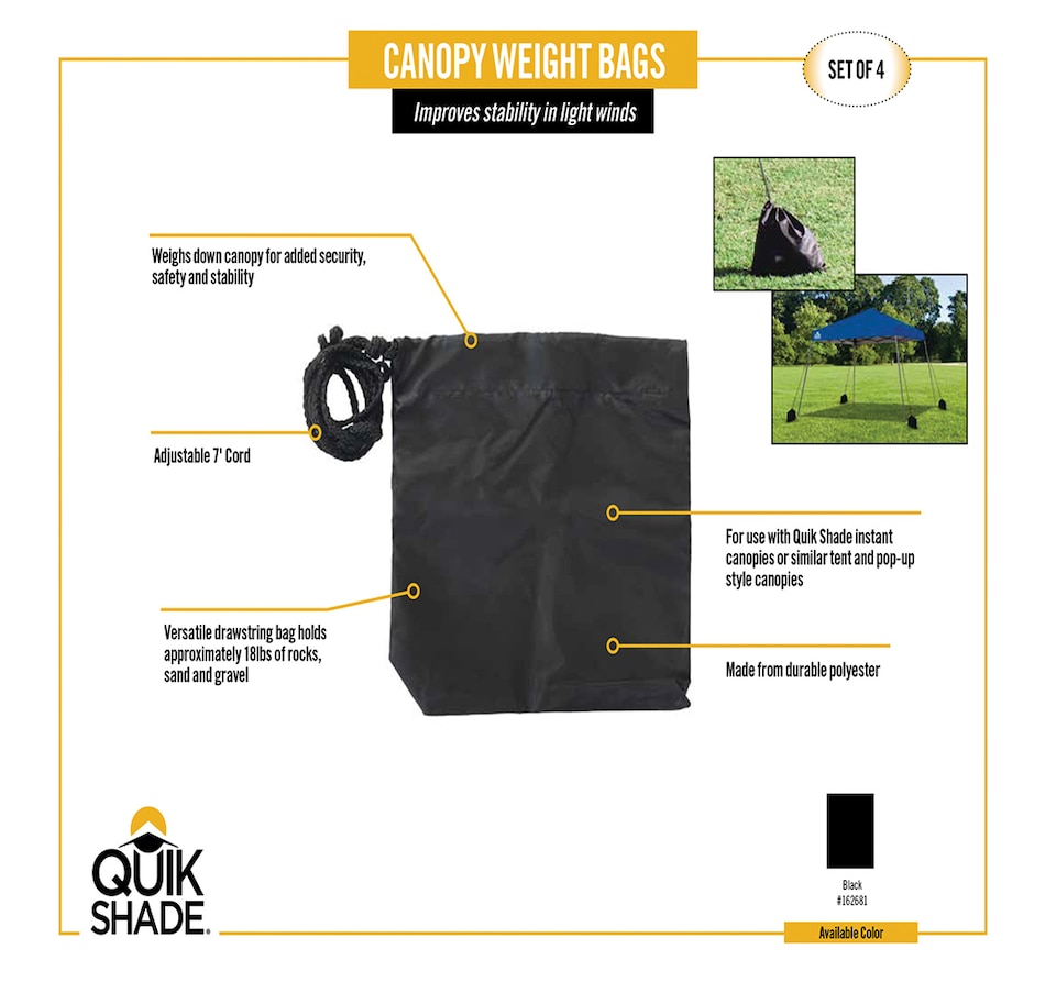 Image 732342_ALTMORE2.jpg, Product 732-342 / Price $16.99, Quik Shade Canopy Weight Bags from Quik Shade on TSC.ca's Home & Garden department