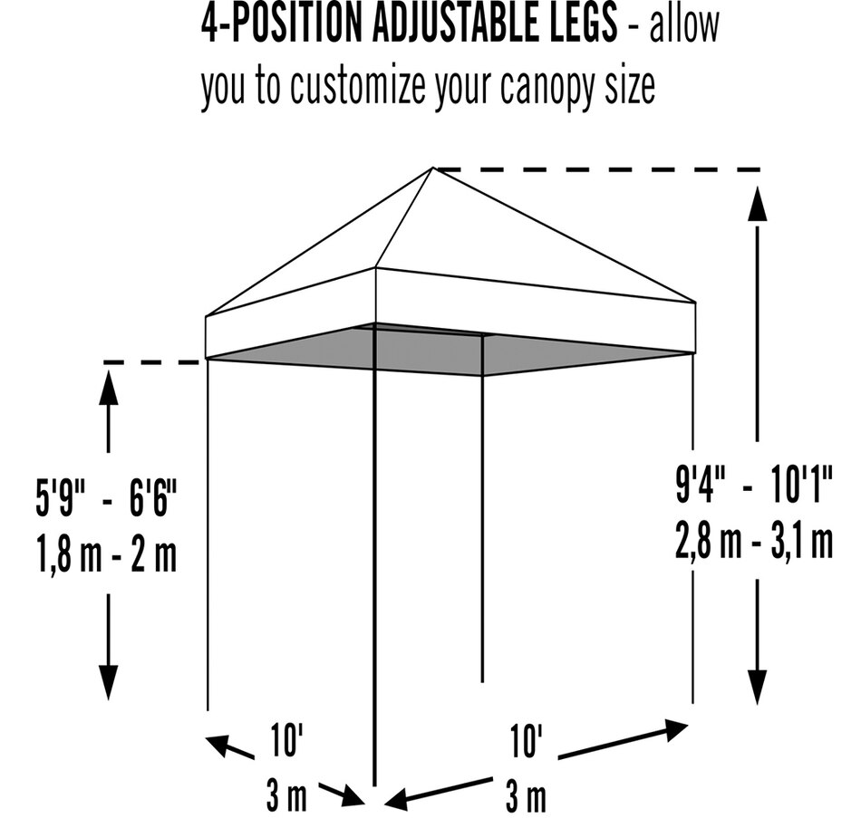 Image 732343_ALTMORE5.jpg, Product 732-343 / Price $265.99, Shelterlogic Pop-Up Canopy HD Straight Leg 10' x 10' from ShelterLogic on TSC.ca's Home & Garden department