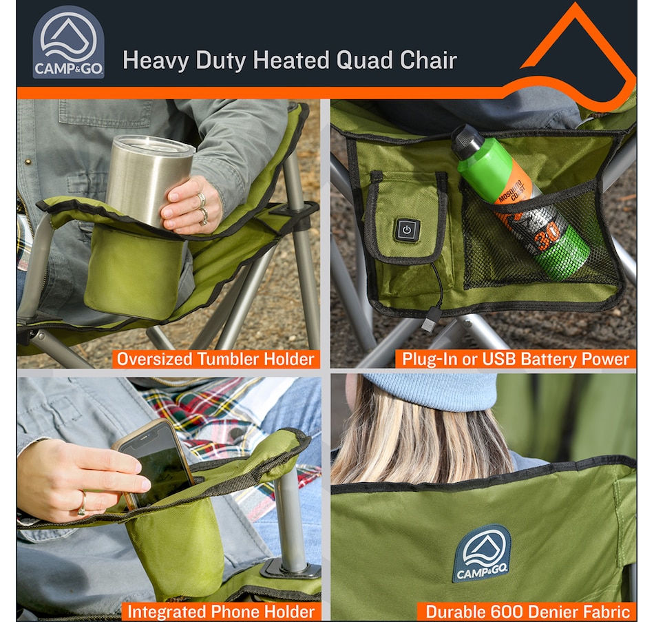 Image 732346_ALTMORE6.jpg, Product 732-346 / Price $64.99, Camp and Go Heavy Duty Heated Quad Chair from Camp and Go on TSC.ca's Health & Fitness department