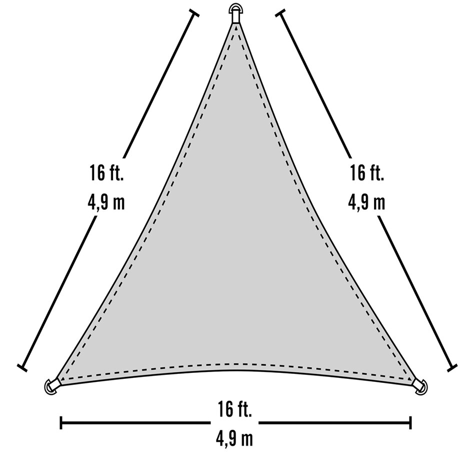 Image 732356_ALTMORE5.jpg, Product 732-356 / Price $39.99, Shelterlogic Triangle Shade Sail 16' from ShelterLogic on TSC.ca's Home & Garden department