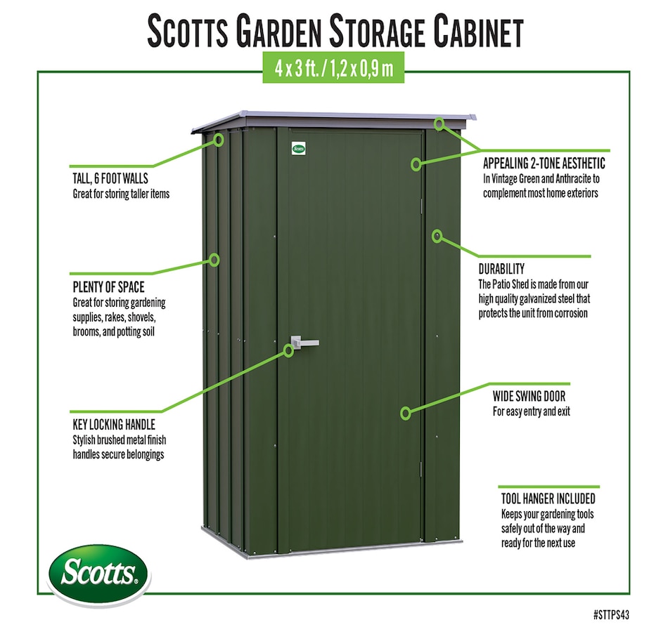 Image 732358_ALTMORE4.jpg, Product 732-358 / Price $549.99, Scotts Garden Storage Cabinet (4' x 3') from Scotts on TSC.ca's Home & Garden department