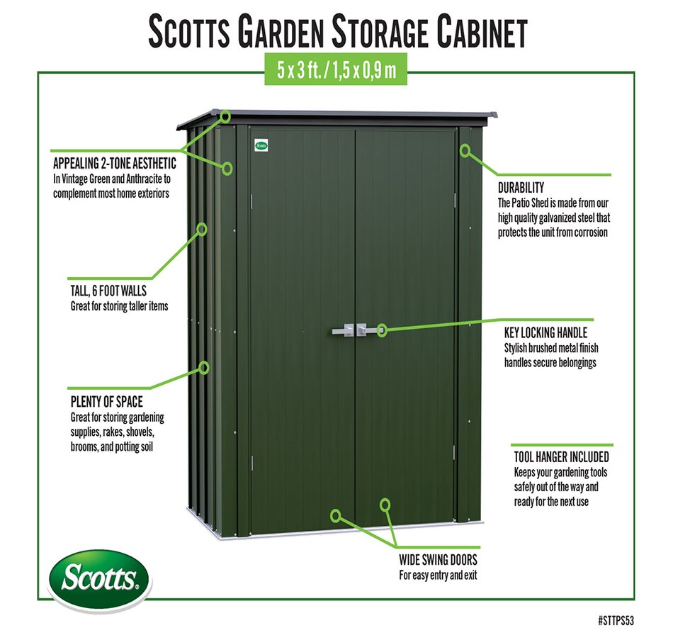 Image 732359_ALTMORE3.jpg, Product 732-359 / Price $639.99, Scotts Garden Storage Cabinet (5' x 3') from Scotts on TSC.ca's Home & Garden department