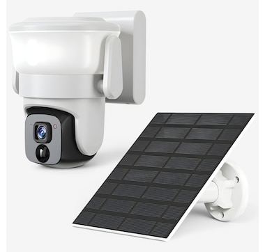 Home-i Outdoor Security Camera,  Light and Solar Panel Bundle