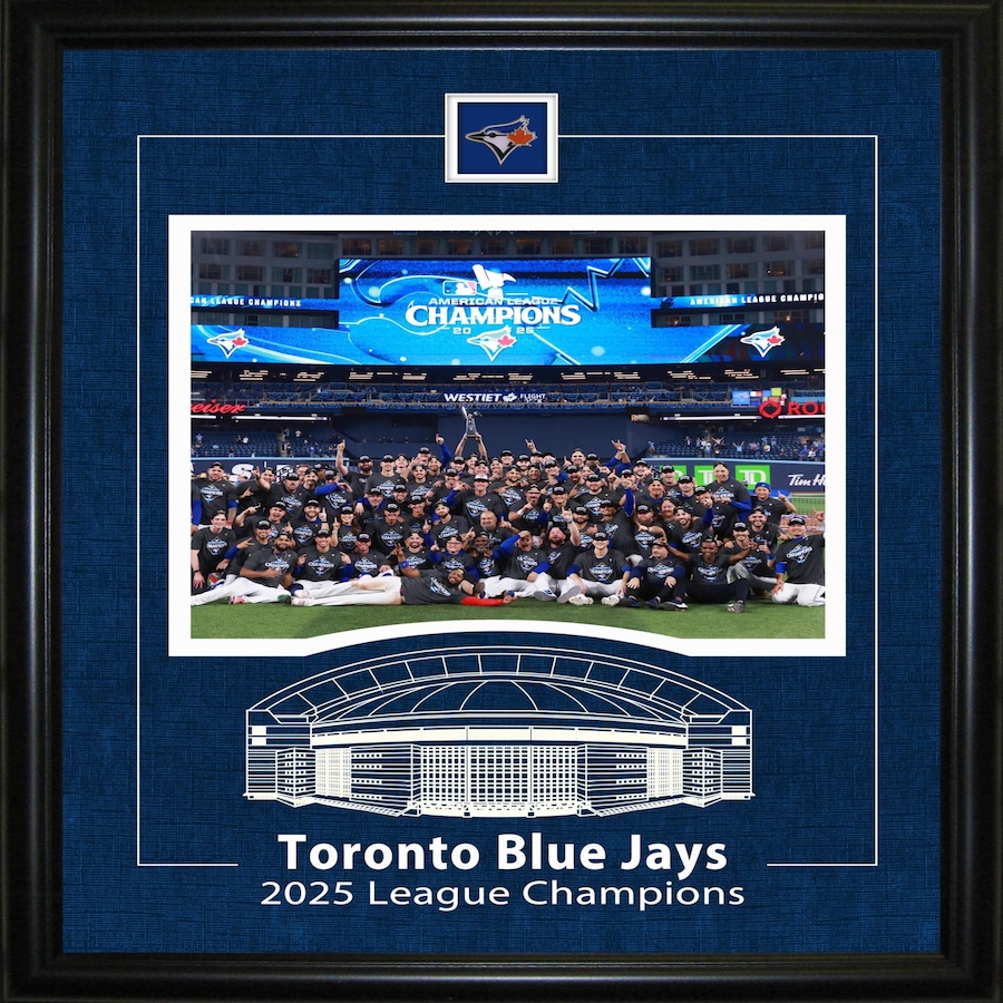Image 732477.jpg, Product 732-477 / Price $89.99, 2025 ALCS Champions Framed 8" x 10" Photo with Rogers Centre Etching Toronto Blue Jays from Frameworth on TSC.ca's Sports department