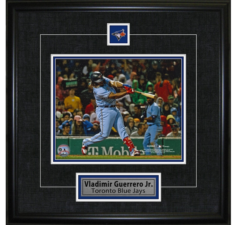 Image 732489.jpg, Product 732-489 / Price $89.99, Vladimir Guerrero Jr Framed 8" x 10" Photo with Pin and Plate Toronto Blue Jays Swing-H from Frameworth on TSC.ca's Sports department