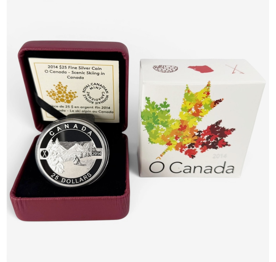 Image 732494.jpg, Product 732-494 / Price $199.95, 2014 O Canada $25 Scenic Skiing from Royal Canadian Mint (RCM) on TSC.ca's Coins department