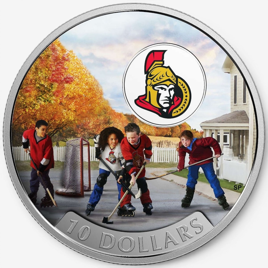 Image 732495_ALTMORE1.jpg, Product 732-495 / Price $89.95, 2017 $10 Fine Silver Coin Passion to Play Ottawa Senators from Royal Canadian Mint (RCM) on TSC.ca's Coins department