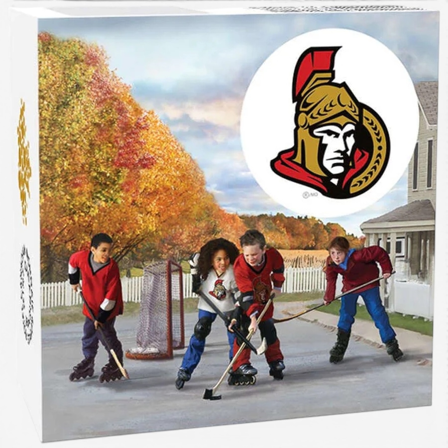 Image 732495_ALTMORE3.jpg, Product 732-495 / Price $89.95, 2017 $10 Fine Silver Coin Passion to Play Ottawa Senators from Royal Canadian Mint (RCM) on TSC.ca's Coins department