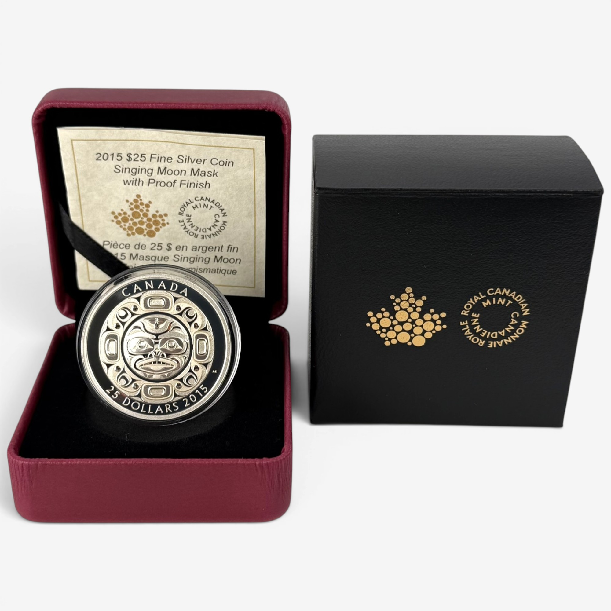 2015 $25 Singing Moon Mask Fine Silver Coin - TSC.ca