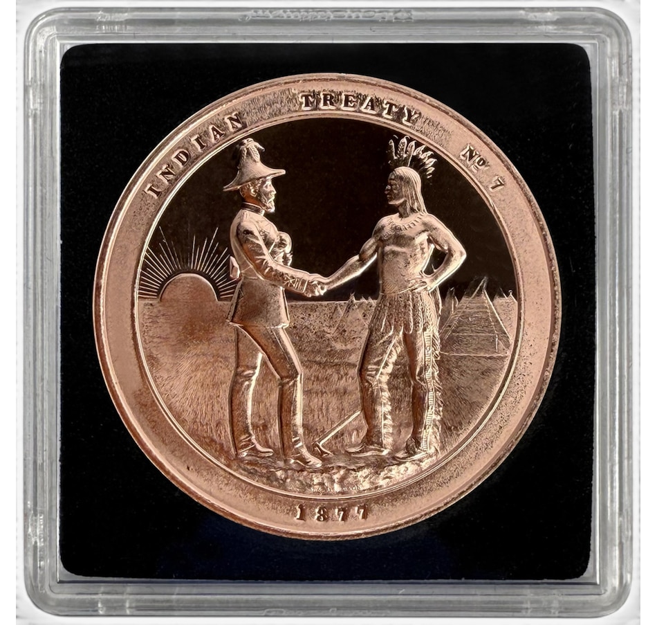 Image 732506_ALTMORE1.jpg, Product 732-506 / Price $23.95, 1876 Indian Treaty Medal Restrike 39-mm Small-Format Bronze Issue from Canadian Coin & Currency on TSC.ca's Coins department