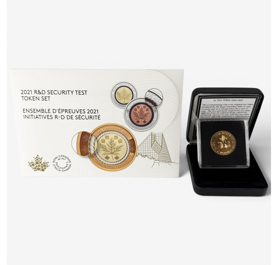 Image 732510_ALTMORE1.jpg, Product 732-510 / Price $289.95, Test Token Collection—Rare Internal RCM $2 Test Token Produced in 1994, and 2021 Test Token Set from Canadian Coin & Currency on TSC.ca's Coins department