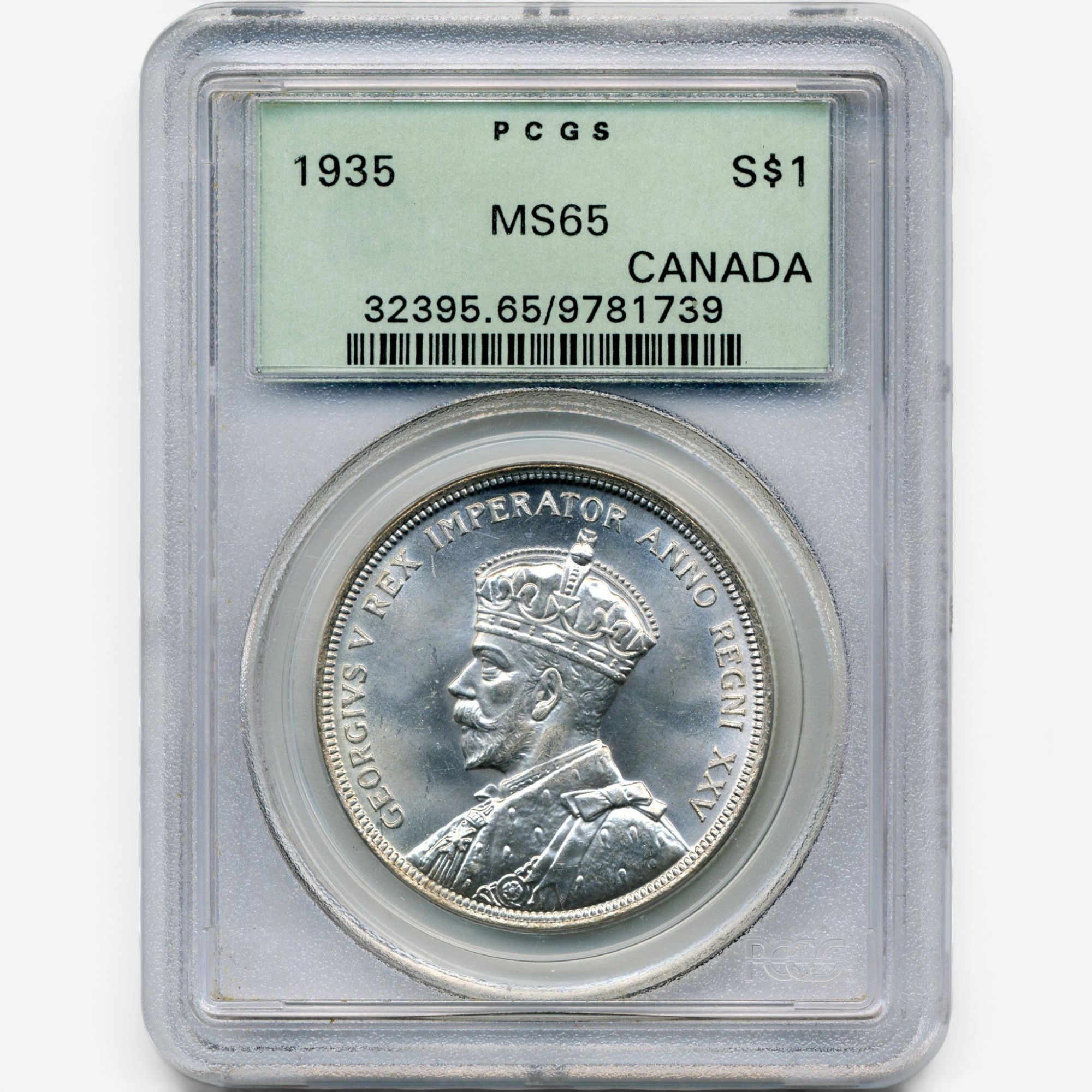 1935 Gem Uncirculated Silver Dollar PCGS Certified MS-65 Brilliant