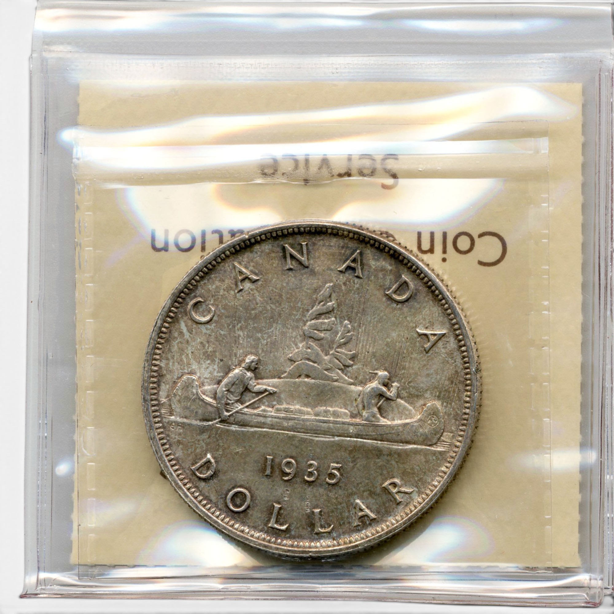 1935 Choice Uncirculated Silver Dollar ICCS Certified MS-64 - TSC.ca
