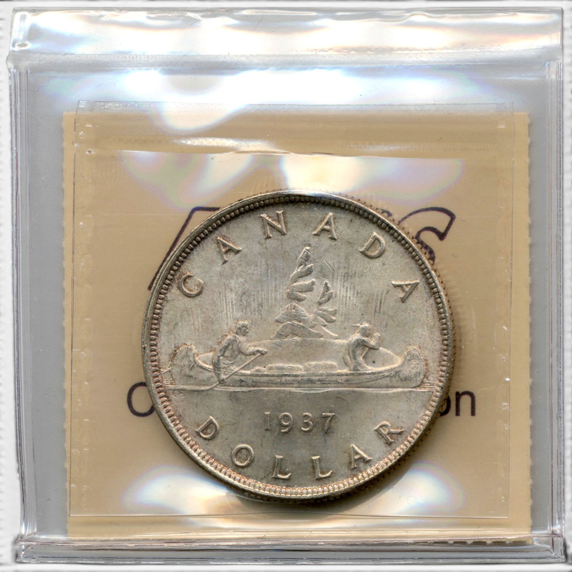 1937 Choice Uncirculated Silver Dollar ICCS Certified MS-63 - TSC.ca