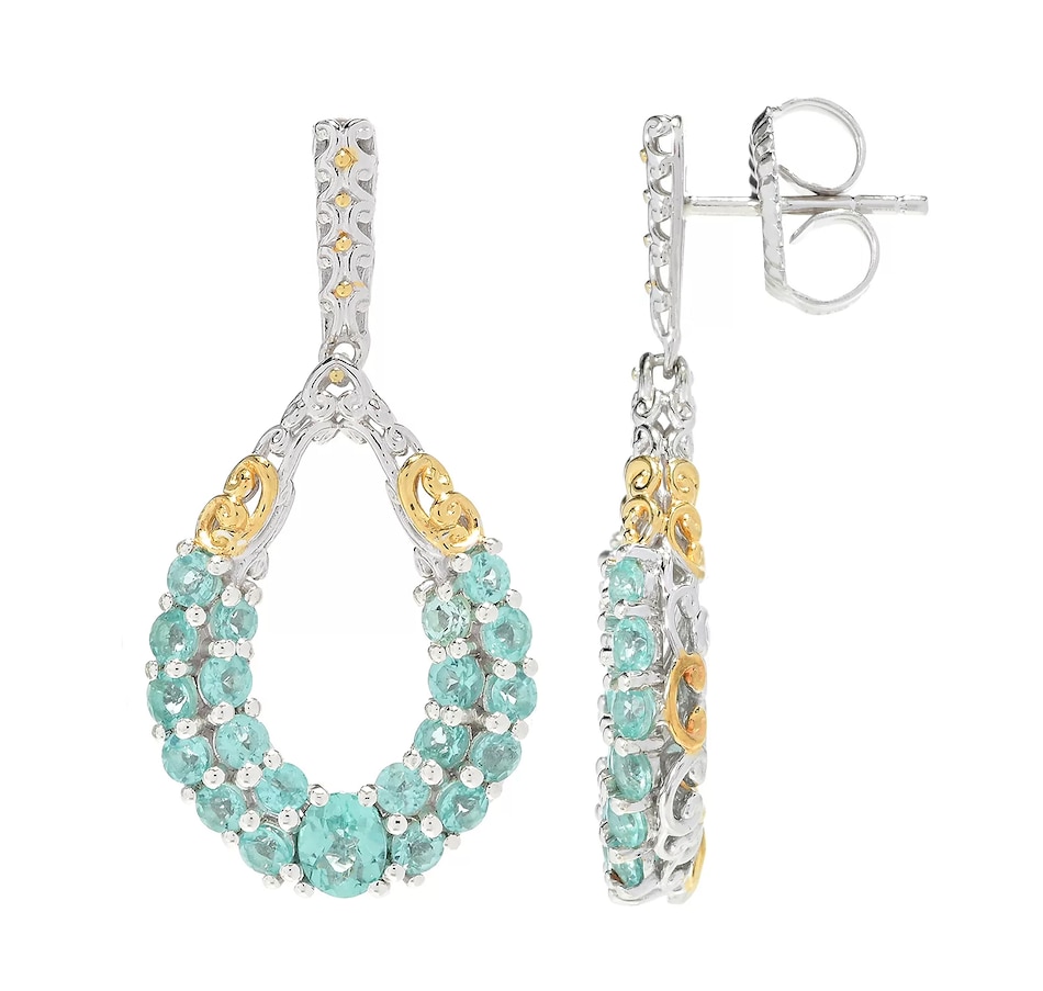 Jewellery Earrings Drop Earrings Gems En Vogue Palladium Silver Dauphin Apatite Drop