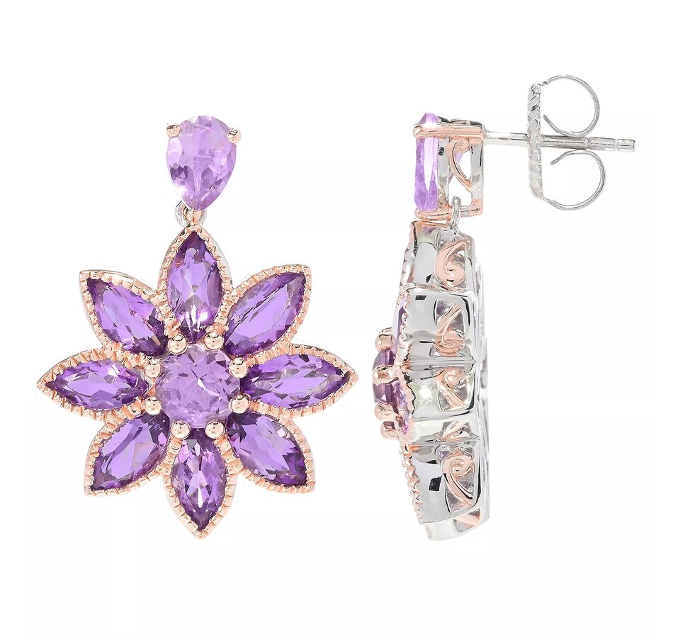 Image 732789_ALTMORE1.jpg, Product 732-789 / Price $339.99, Gems En Vogue Silver Palladium Gemstone Flower Earrings from Gems En Vogue on TSC.ca's Jewellery department