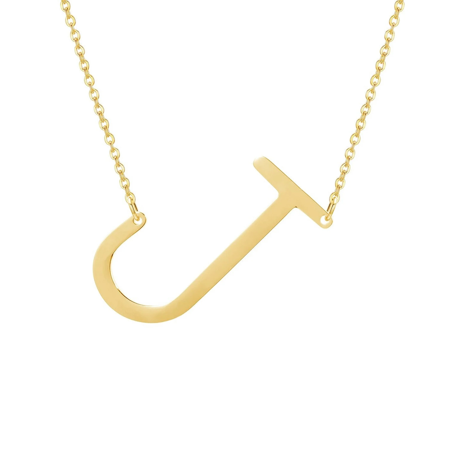 Bronzoro 18K Plated Offset Initial Necklace - TSC.ca