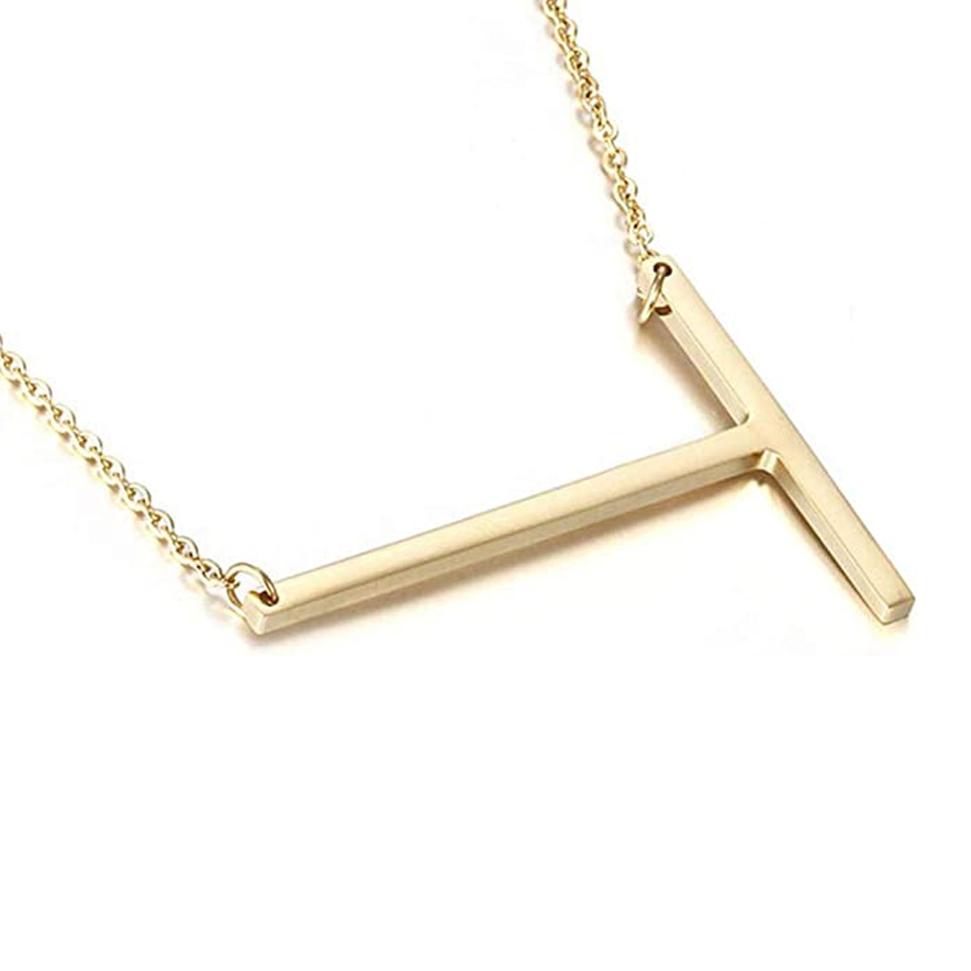 Bronzoro 18K Plated Offset Initial Necklace - TSC.ca