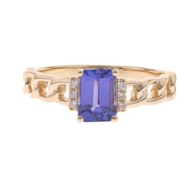 CIRARI 14K Yellow Gold Tanzanite and Diamond Ring