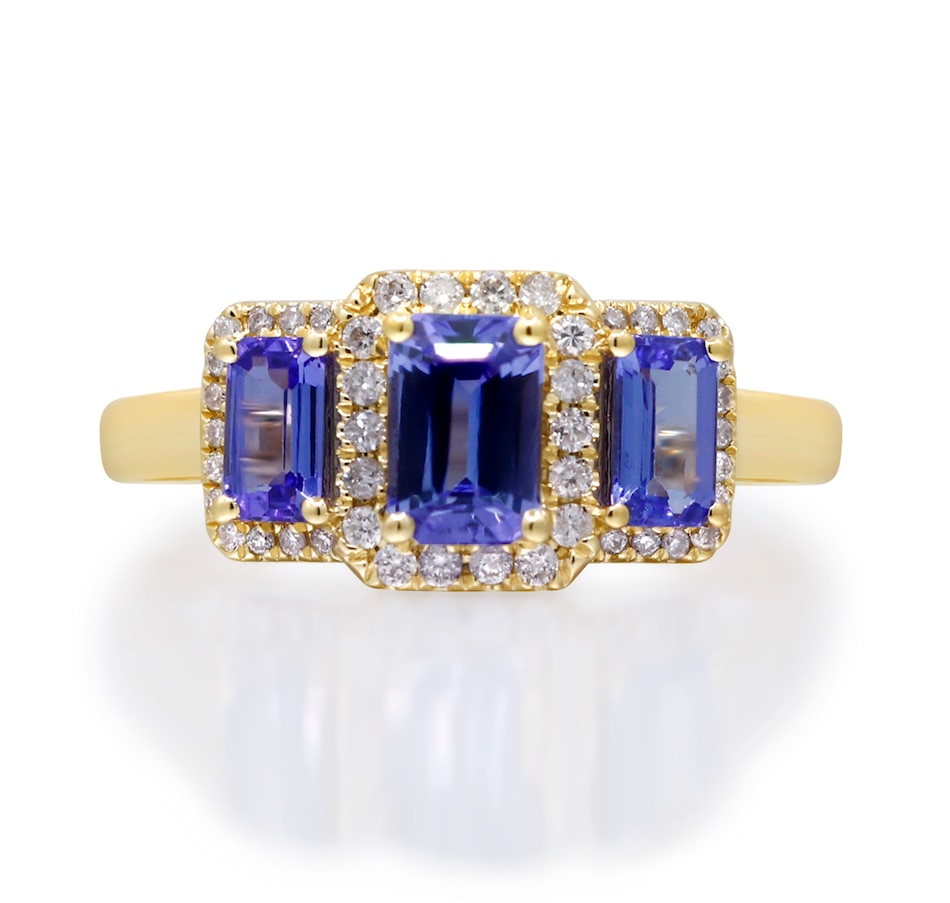 Jewellery Rings Trinity CIRARI 14K Yellow Gold Tanzanite