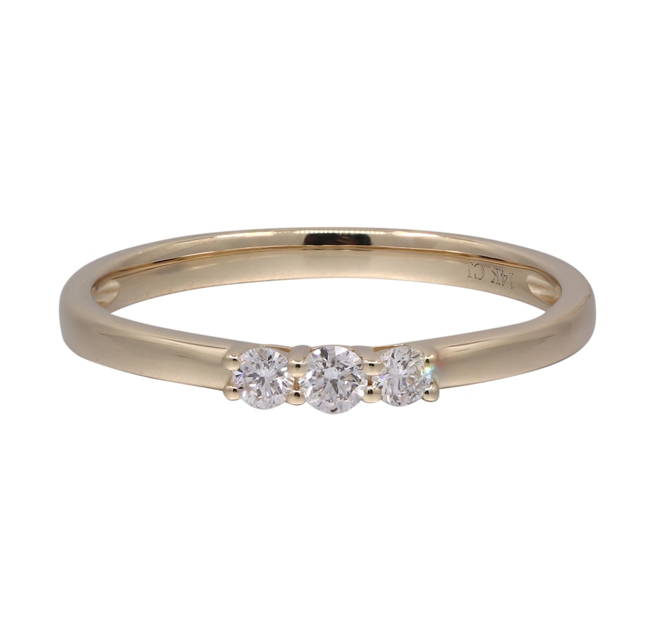 Image 732843.jpg, Product 732-843 / Price $599.99, CIRARI 14K Yellow Gold Diamond Three Stone Ring from Cirari on TSC.ca's Jewellery department