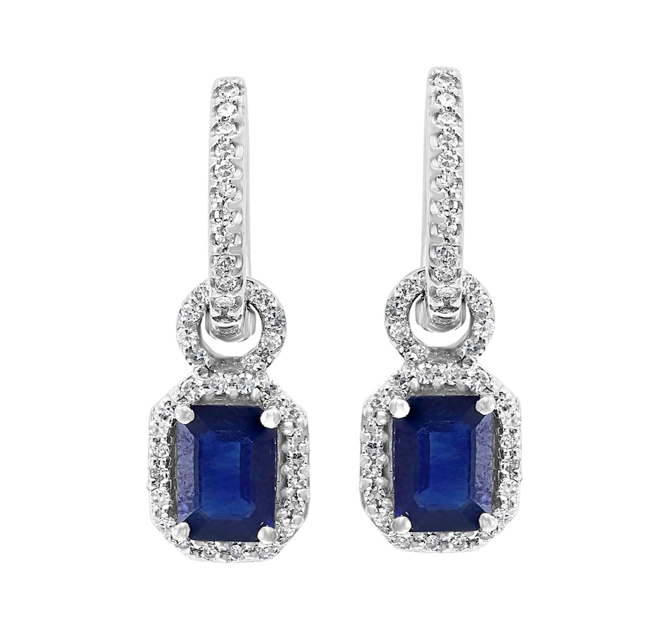 Image 732875.jpg, Product 732-875 / Price $1,999.99, EFFY 14K White Gold Diamond and Natural Blue Sapphire Earrings from Effy Jewellery on TSC.ca's Jewellery department