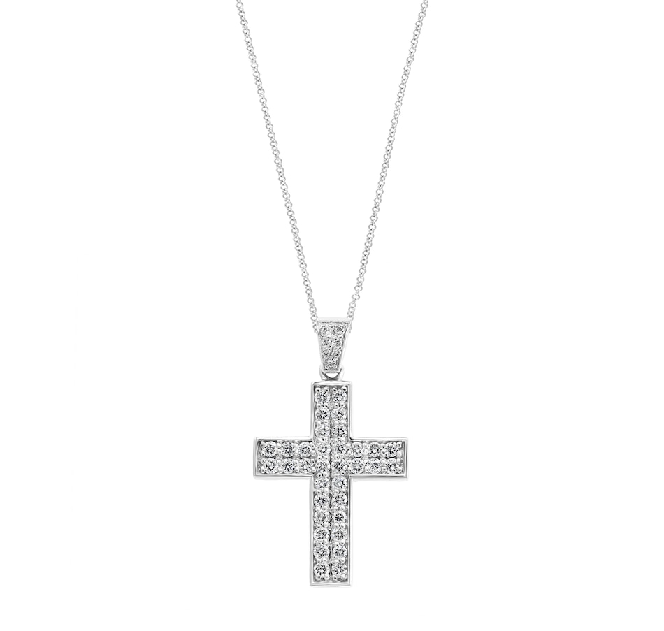 Image 732876.jpg, Product 732-876 / Price $2,199.99, EFFY 14K White Gold Diamond Cross Pendant With Chain from Effy Jewellery on TSC.ca's Jewellery department