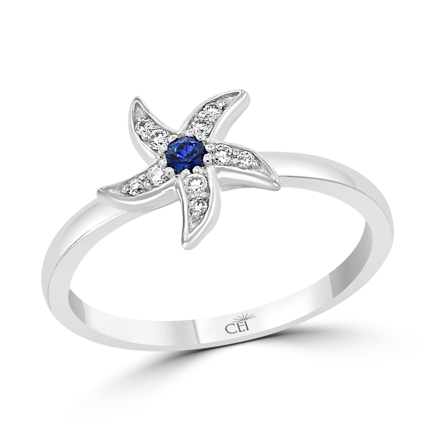 EFFY 14K Gold Gems & Diamond Starfish Ring