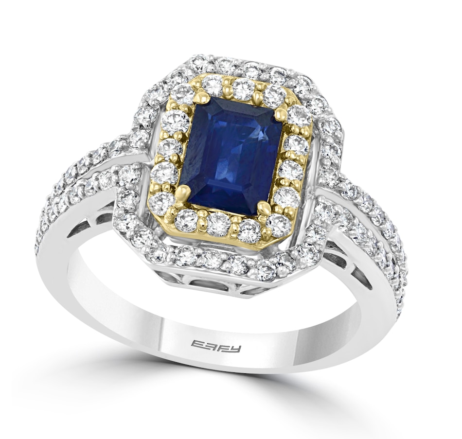 Image 732880.jpg, Product 732-880 / Price $2,699.99, EFFY 14K White & Yellow Gold Diamond & Natural Sapphire Ring from Effy Jewellery on TSC.ca's Jewellery department