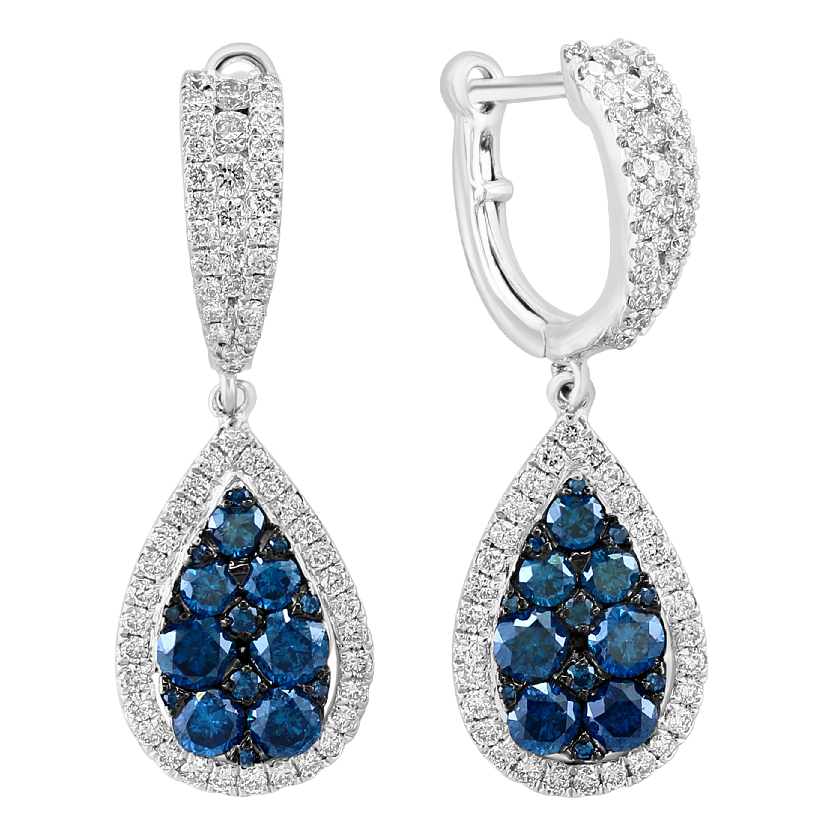 Blue diamond deals earrings price