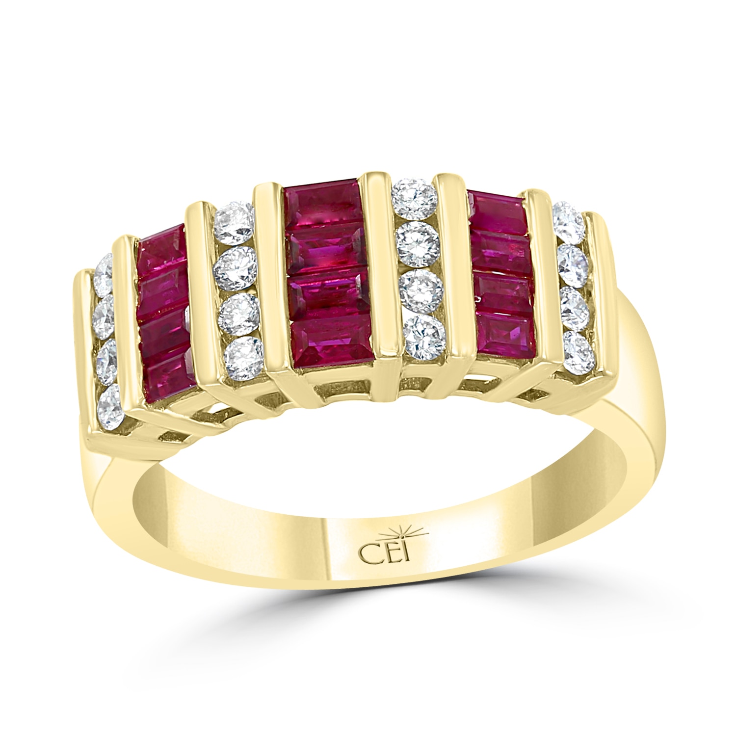 Natural ruby rings hot sale white gold