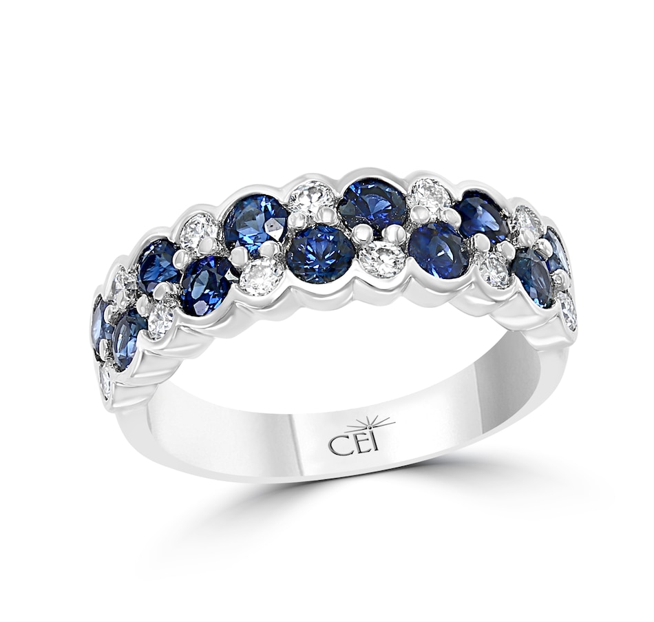 Image 732888.jpg, Product 732-888 / Price $1,899.99, EFFY 14K White Gold Diamond & Natural Sapphire Ring from Effy Jewellery on TSC.ca's Jewellery department
