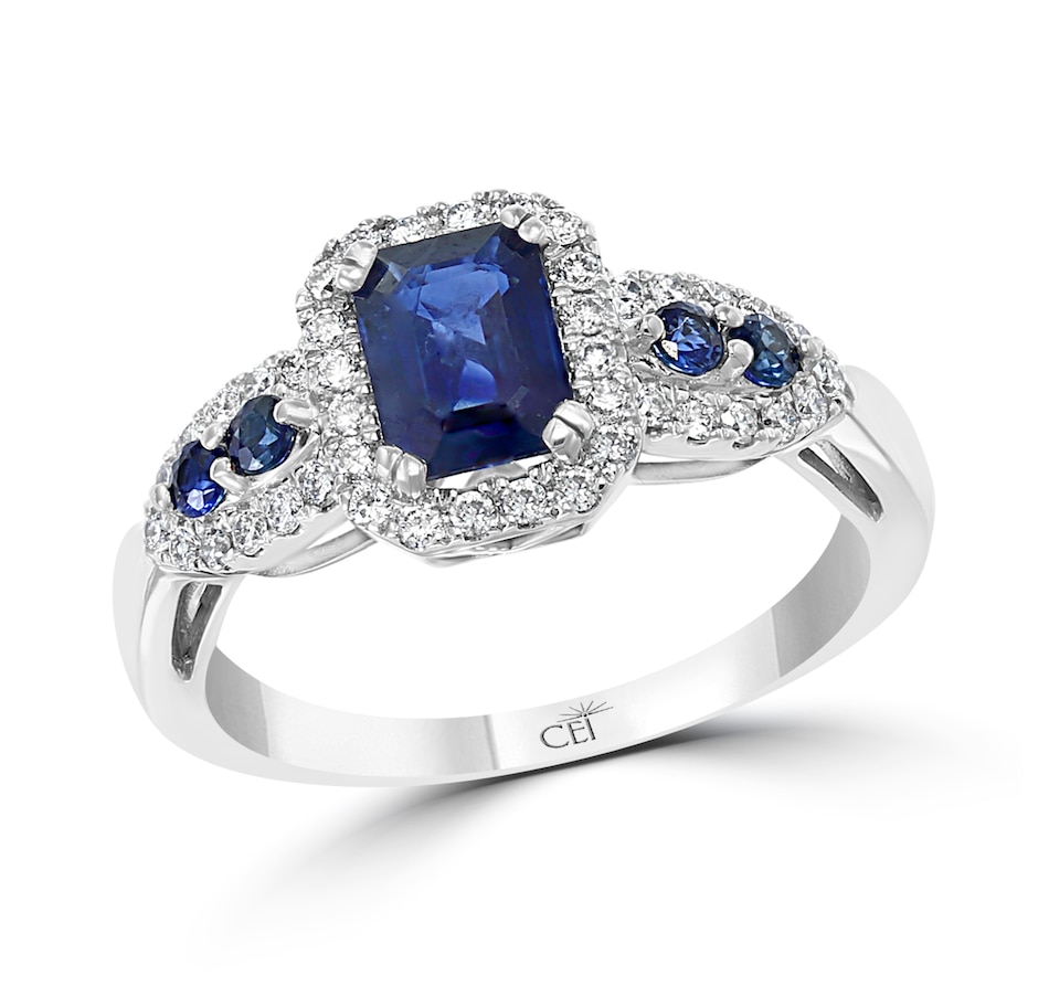 Image 732889.jpg, Product 732-889 / Price $1,799.99, EFFY 14K White Gold Diamond and Natural Blue Sapphire Ring from Effy Jewellery on TSC.ca's Jewellery department