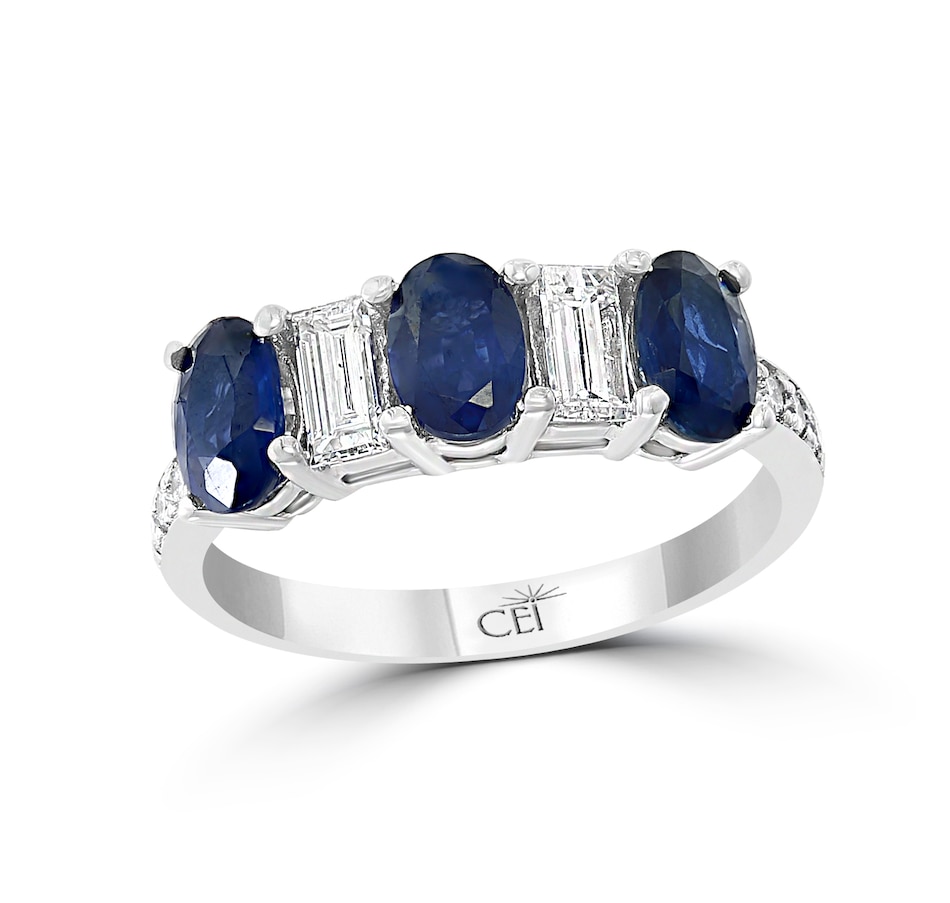Image 732892.jpg, Product 732-892 / Price $2,399.99, EFFY 14K White Gold Diamond & Natural Sapphire Ring from Effy Jewellery on TSC.ca's Jewellery department