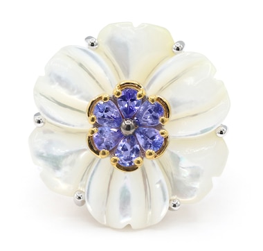 Gems En Vogue Silver Palladium Gemstone Ring