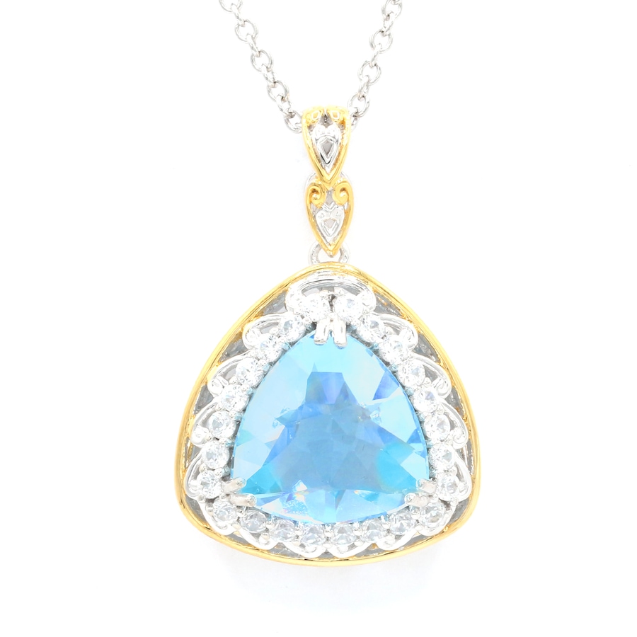 Image 732918.jpg, Product 732-918 / Price $349.99, Gems En Vogue Palladium Silver Sky Blue Topaz and White Zircon Pendant from Gems En Vogue on TSC.ca's Jewellery department