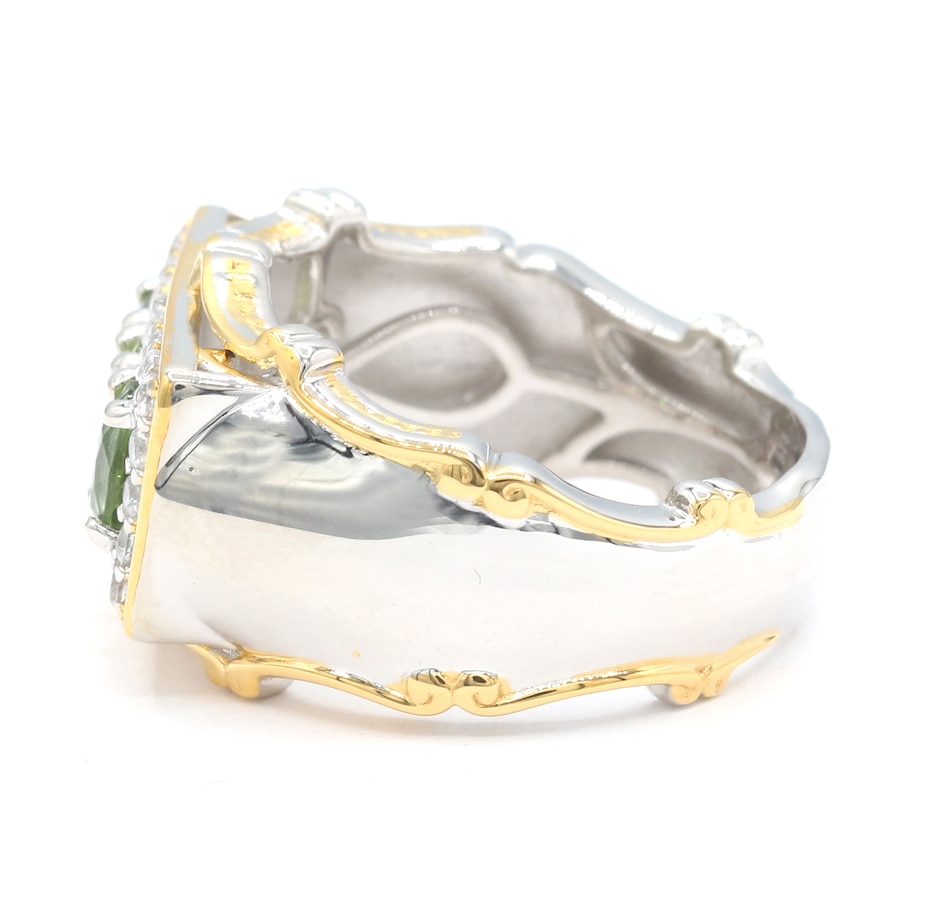 Image 732924_ALTMORE1.jpg, Product 732-924 / Price $369.99, Gems En Vogue Palladium Silver Green Tourmaline and White Zircon Ring from Gems En Vogue on TSC.ca's Jewellery department