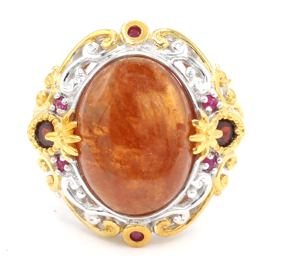 Image 732931.jpg, Product 732-931 / Price $179.99, Gems En Vogue Palladium Silver Hessonite Garnet, Ruby and Garnet Ring from Gems En Vogue on TSC.ca's Jewellery department