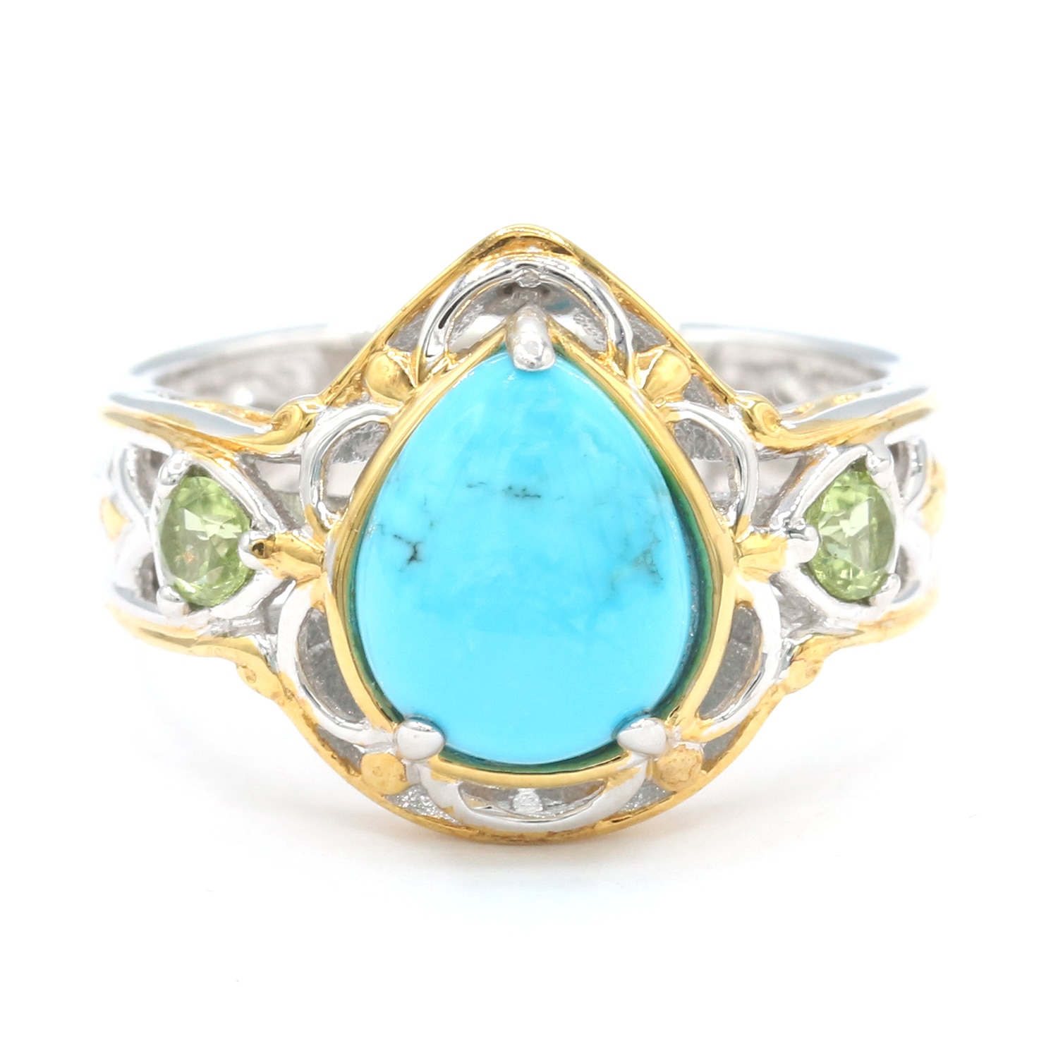 Peridot and sale turquoise ring