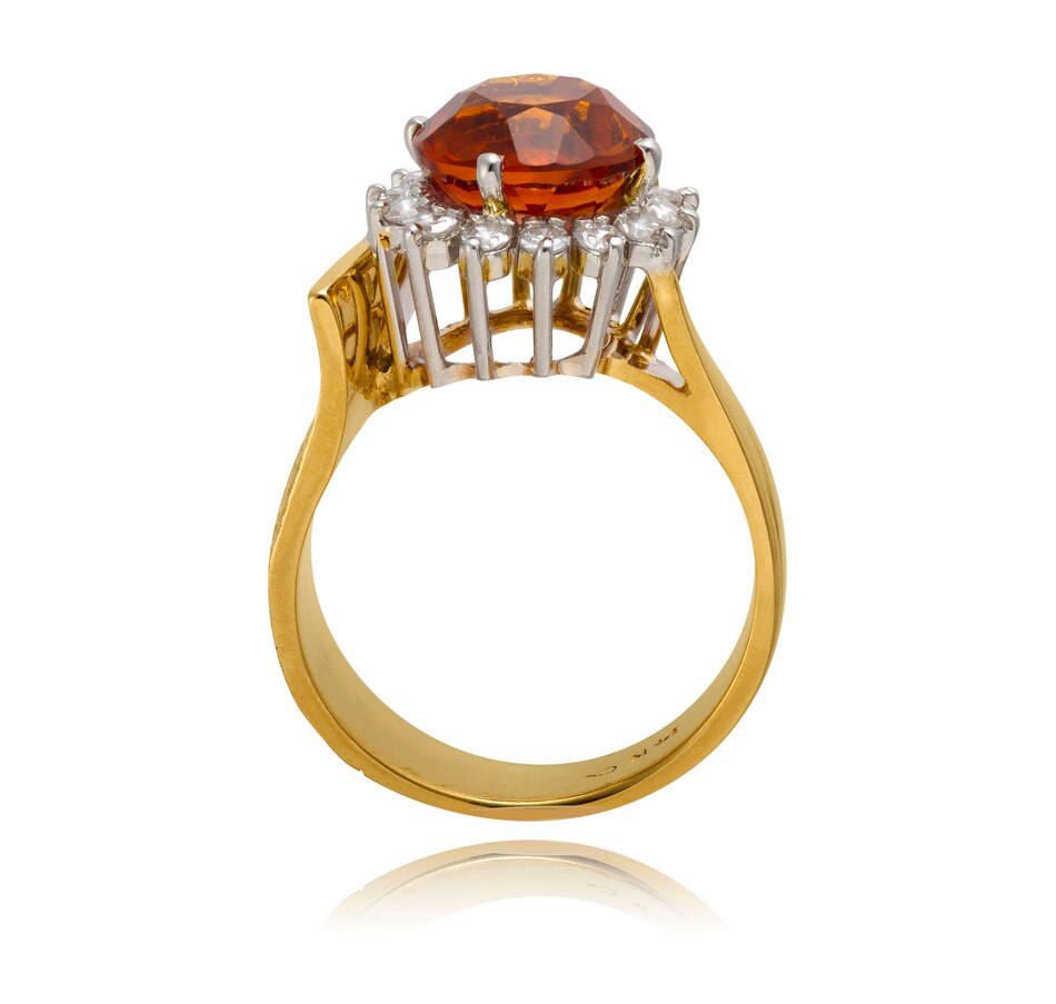 Image 732947_ALTMORE2.jpg, Product 732-947 / Price $1,495.00, 14KT Yellow and White Gold 2.70 Carat Citrine and Diamond Cluster Ring from Estate Originals on TSC.ca's Jewellery department