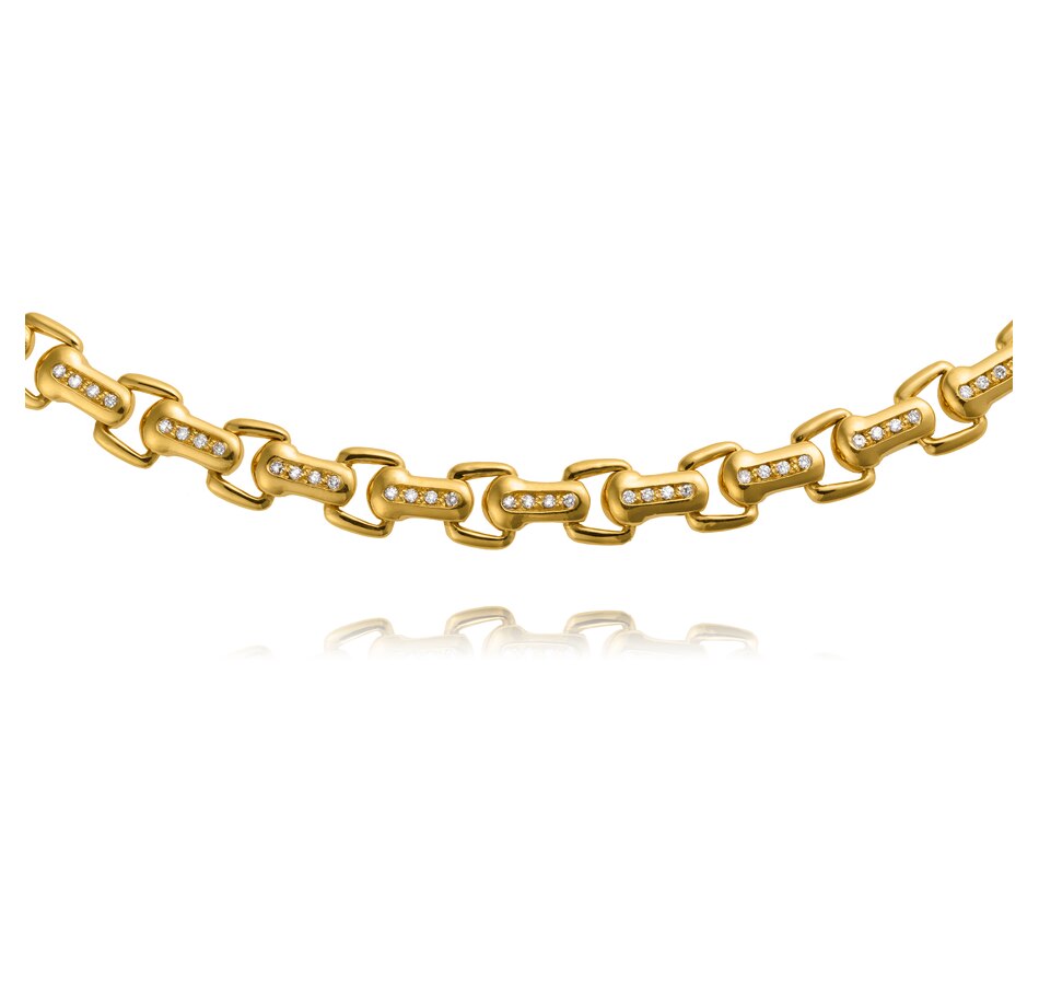 Image 732954.jpg, Product 732-954 / Price $12,995.00, 18KT Yellow Gold 21" Alternating Diamond and Open Link Necklace from Estate Originals on TSC.ca's Jewellery department