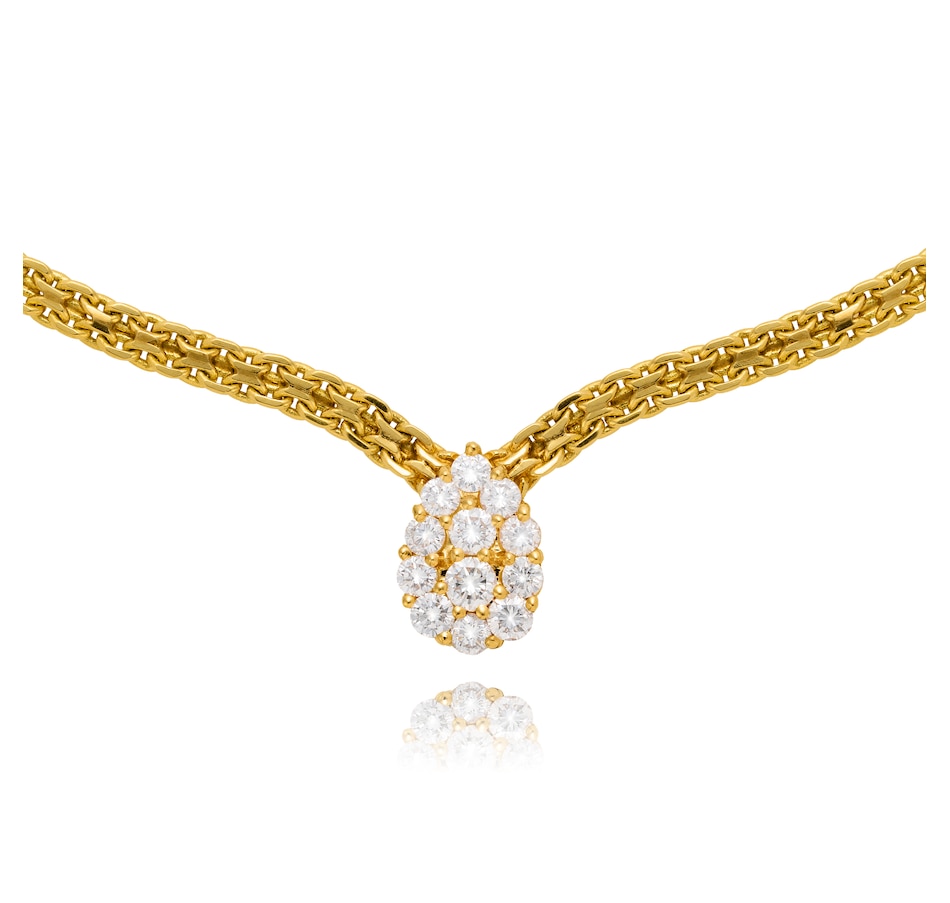 Image 732993.jpg, Product 732-993 / Price $3,295.00, 14KT Yellow Gold Pear Shaped Diamond Cluster Necklace from Estate Originals on TSC.ca's Jewellery department