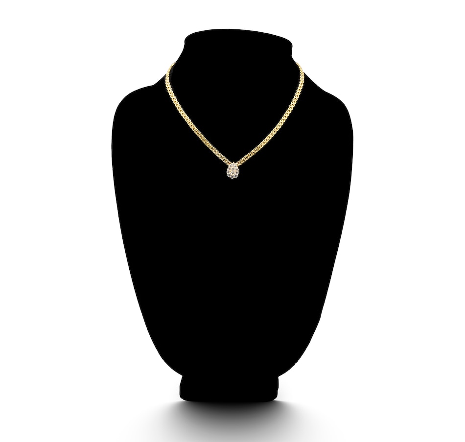 Image 732993_ALTMORE2.jpg, Product 732-993 / Price $3,295.00, 14KT Yellow Gold Pear Shaped Diamond Cluster Necklace from Estate Originals on TSC.ca's Jewellery department