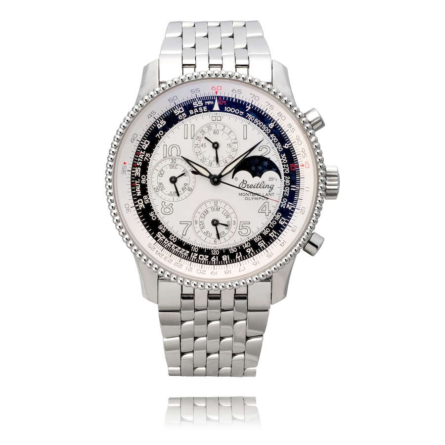 Image 733030.jpg, Product 733-030 / Price $7,995.00, Gentleman's Stainless Steel BREITLING MONTBRILLIANT OLYMPUS CHRONOMETRE Swiss Made Wristwatch from Estate Originals on TSC.ca's Jewellery department