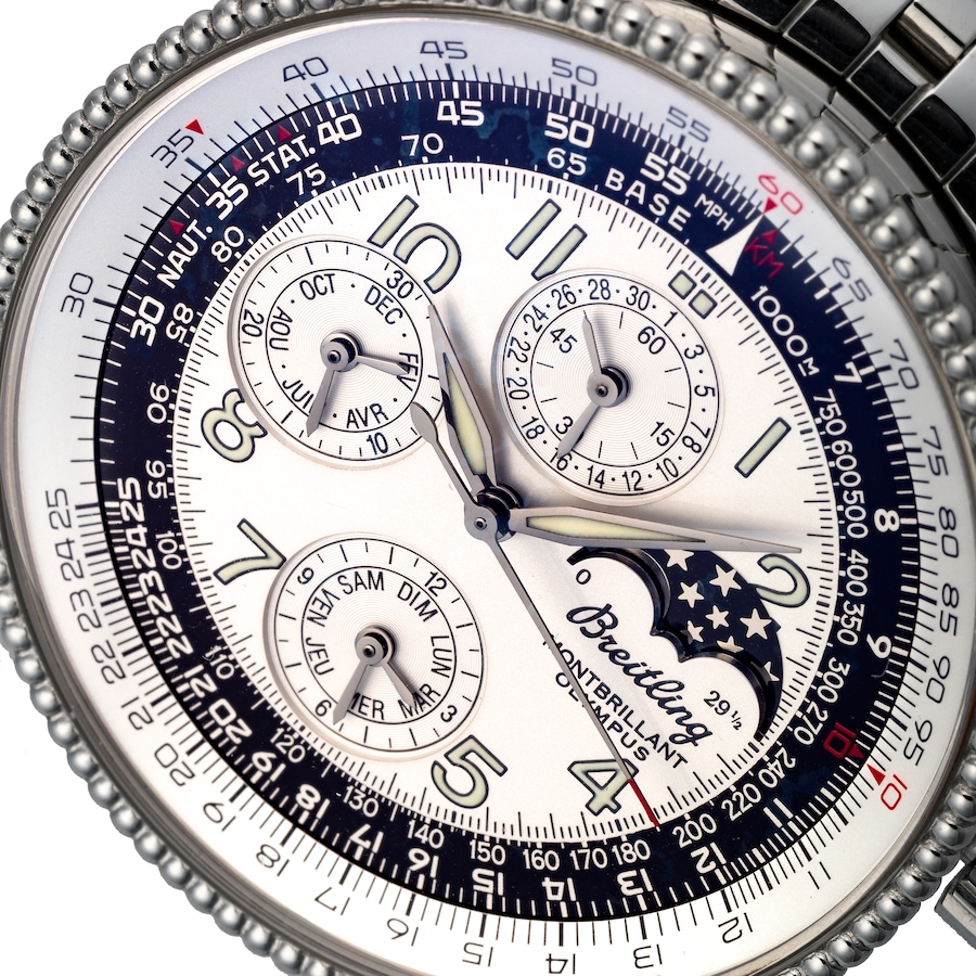 Image 733030_ALTMORE3.jpg, Product 733-030 / Price $7,995.00, Gentleman's Stainless Steel BREITLING MONTBRILLIANT OLYMPUS CHRONOMETRE Swiss Made Wristwatch from Estate Originals on TSC.ca's Jewellery department