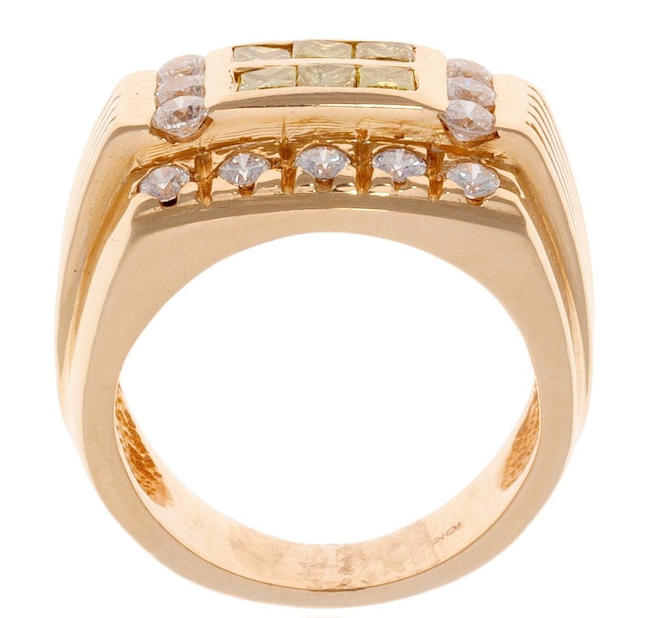 Image 733032_ALTMORE2.jpg, Product 733-032 / Price $2,995.00, 10K Yellow Gold Fancy Yellow and White Diamond Gentleman's Ring from Estate Originals on TSC.ca's Jewellery department