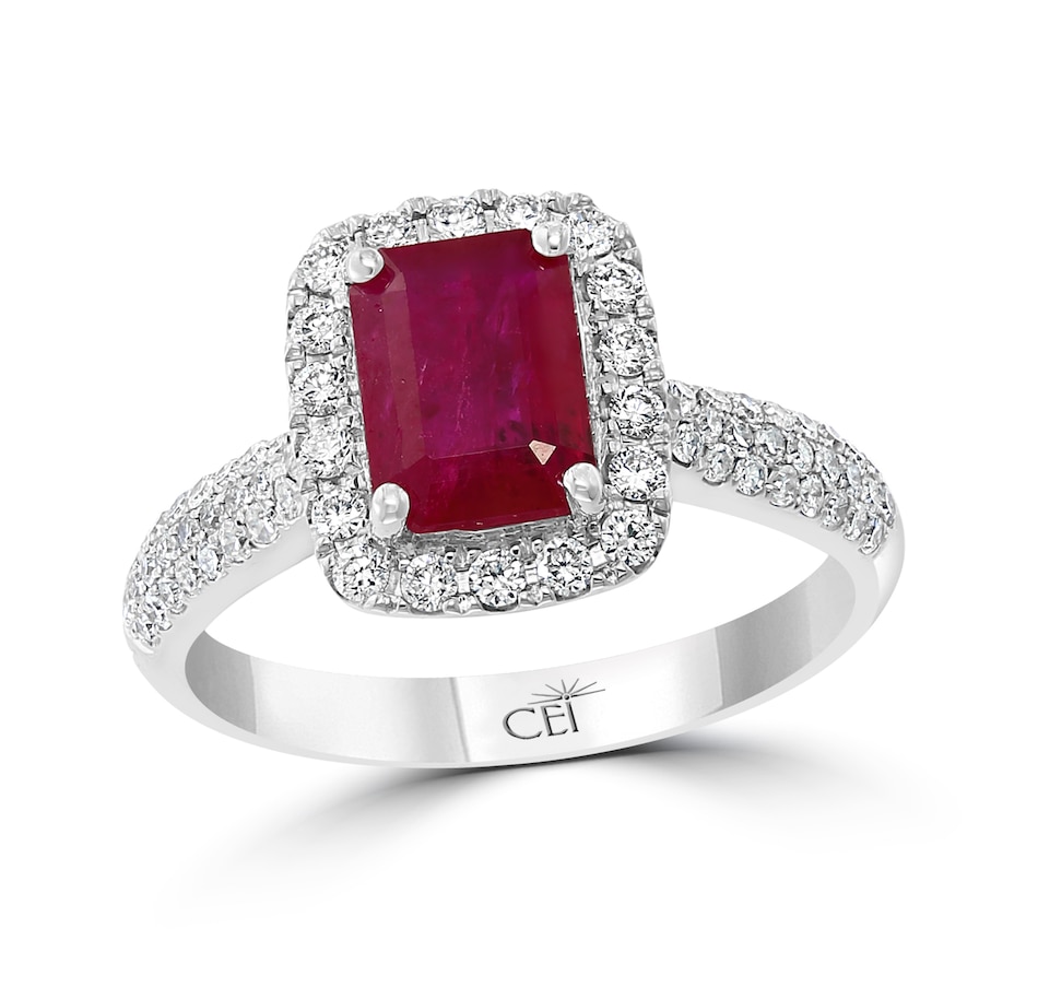 Image 733057.jpg, Product 733-057 / Price $3,999.99, EFFY 14K White Gold Ruby and Diamond Ring from Effy Jewellery on TSC.ca's Jewellery department
