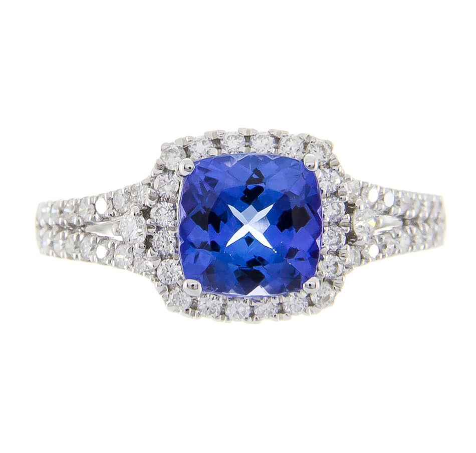 Image 733080.jpg, Product 733-080 / Price $2,999.99, Gem Creations 14K White Gold Tanzanite and Diamond Ring from Best of Gems on TSC.ca's Jewellery department