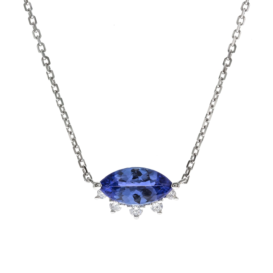Image 733084.jpg, Product 733-084 / Price $699.99, Gem Creations 10K White Gold Tanzanite Necklace With Diamonds from Gem Creations on TSC.ca's Jewellery department