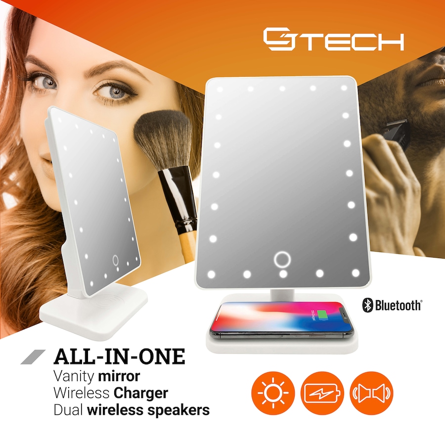 Image 733155_ALTMORE5.jpg, Product 733-155 / Price $69.99, CJ Tech 3-in-1 Vanity Mirror with LED Light Speakers and Wireless Charger from CJ Tech on TSC.ca's Home & Garden department